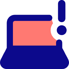 Laptop Warning 1 Icon from Core Pop Set