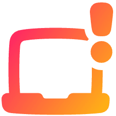Laptop Warning 1 Icon from Plump Gradient Set