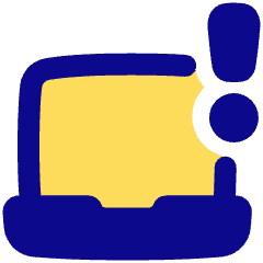 Laptop Warning 1 Icon from Plump Pop Set