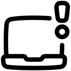 Laptop Warning 1 Icon from Plump Line Set