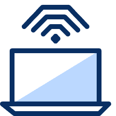 Laptop Wifi 2 Icon from Cyber Duotone Set