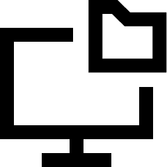 Local Storage Folder Icon from Sharp Line Set