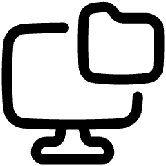 Local Storage Folder Icon from Plump Line Set