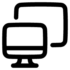 Monitor Project Screen Icon from Plump Line Set