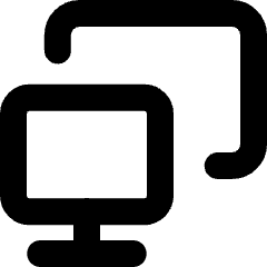Monitor Project Screen Icon from Micro Line Set