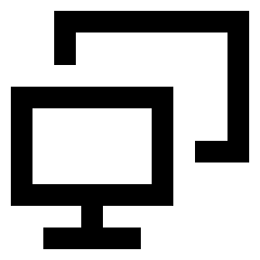 Monitor Project Screen Icon from Sharp Line Set