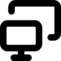 Monitor Project Screen Icon from Core Solid Set