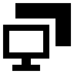 Monitor Project Screen Icon from Sharp Solid Set