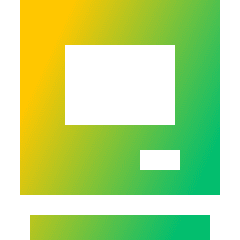 Retro Computer Icon from Sharp Gradient Set