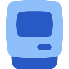 Retro Computer Icon from Flex Flat Set