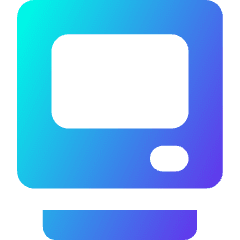 Retro Computer Icon from Core Gradient Set
