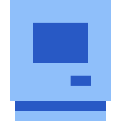 Retro Computer Icon from Sharp Flat Set