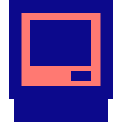 Retro Computer Icon from Sharp Pop Set