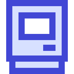 Retro Computer Icon from Sharp Duo Set