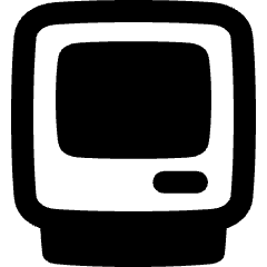 Retro Computer Icon from Plump Remix Set