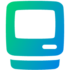 Retro Computer Icon from Plump Gradient Set