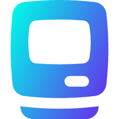 Retro Computer Icon from Flex Gradient Set