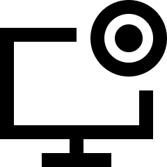 Screen Recorder Icon from Sharp Line Set