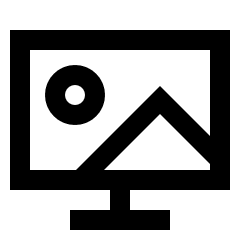 Screensaver Monitor Wallpaper Icon from Sharp Line Set