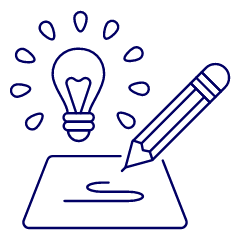 Idea Drafting Illustration from UX Line Set