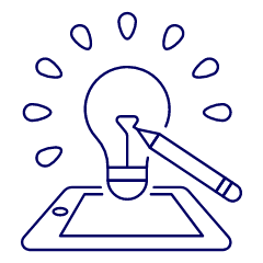 Idea Phone Illustration from UX Line Set