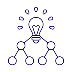 Lightbulb Mind Map Illustration from UX Line Set