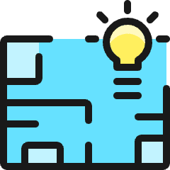 Project Blueprint Idea Icon from Ultimate Colors Set