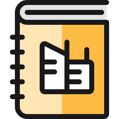 Project Book Building Icon from Ultimate Colors Set