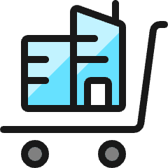 Project Building Shopping Icon from Ultimate Colors Set