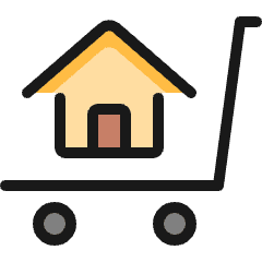 Project Home Shopping Icon from Ultimate Colors Set
