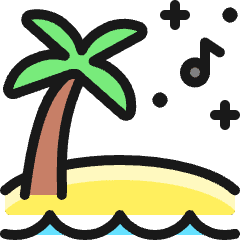 Concert Beach Icon from Ultimate Colors Set
