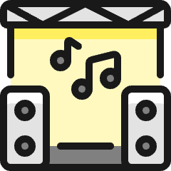 Concert Speakers Icon from Ultimate Colors Set