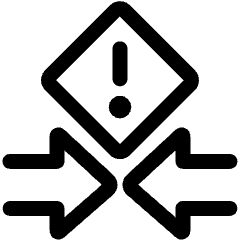 Conflict Arrows Attention Icon from Ultimate Regular Set