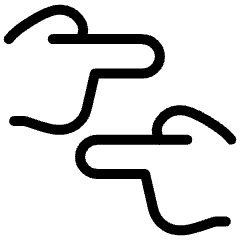 Fingers Point Opposite Direction Icon from Ultimate Light Set