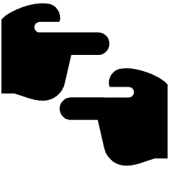 Fingers Point Opposite Direction Icon from Ultimate Bold Set