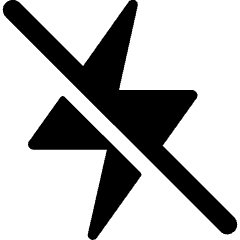 Flash Off Icon from Ultimate Bold Set