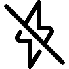 Flash Off Icon from Ultimate Regular Set