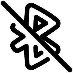 Bluetooth Disabled Icon from Plump Line Set