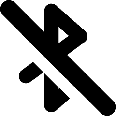 Bluetooth Disabled Icon from Micro Solid Set