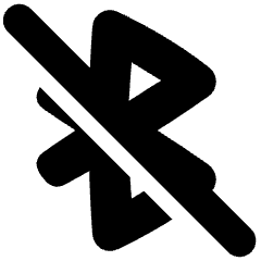 Bluetooth Disabled Icon from Plump Solid Set