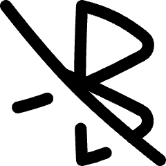 Bluetooth Disabled Icon from Flex Line Set