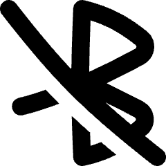 Bluetooth Disabled Icon from Flex Solid Set