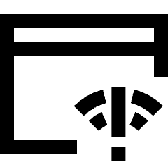 Browser Error Icon from Sharp Line Set