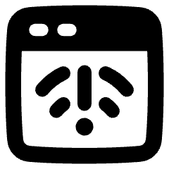 Browser Error Icon from Plump Solid Set