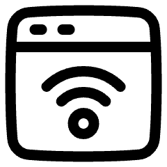 Browser Wifi Icon from Plump Line Set