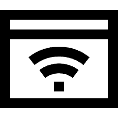 Browser Wifi Icon from Sharp Line Set