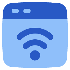 Browser Wifi Icon from Plump Flat Set