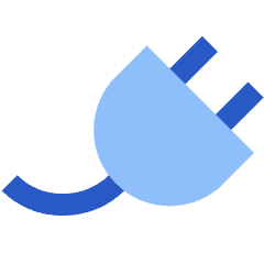 Connection Integration Plugin Icon from Sharp Flat Set