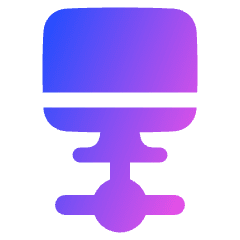Desktop Network Connection Icon from Plump Gradient Set