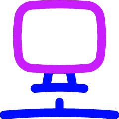 Desktop Network Connection Icon from Flex Neon Set